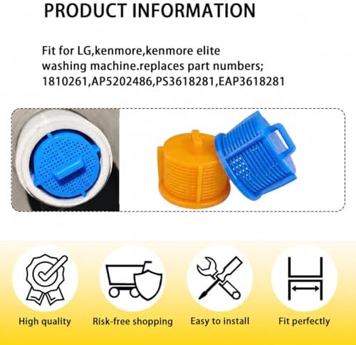 4-Pack AGM73269501 Washing Machine Water Filter Screen, Washer Water Inlet Valve Filter Screen Replacement for LG, Kenmore & Whirlpool Washers, Replaces 1810261 AP5202486 PS3618281 EAP3618281 - Image 2