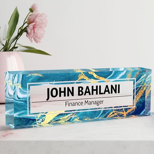 Custom Name Plate for Desk, Desk Name Plate Personalized Office Desk Decor for Women and Men, Employee Appreciation Gifts Office Gifts for Boss, Manager, Teacher, Nurse by AeekdookWoodenPuzzles