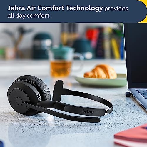 Jabra Evolve2 55 Mono Wireless Headset - Features AirComfort Technology, Noise-Cancelling Mics & Active Noise Cancellation - Works with UC Platforms Such as Zoom & Google Meet - Black - Image 2