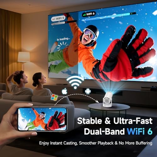 Mini Projector with WiFi 6 and BT 5.4, Built-in Apps 2026 Upgraded - Image 6