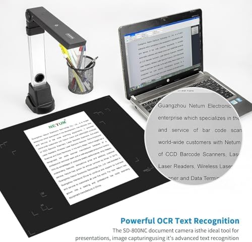 NetumScan 4K Book Scanner Document Camera with Stepless Dimming for Mac - Image 6