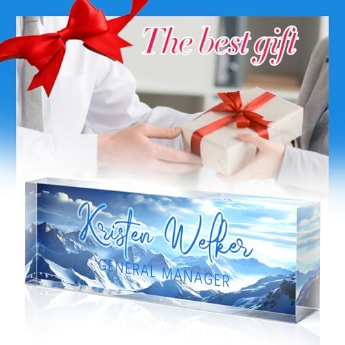 Custom Office Name Plate for Desk - Desk Name Plate Personalized Gifts for Coworkers, Boss, Employees, Teacher, Nurse - Office Desk Decor for Women Men - Employee Appreciation Gifts (Mountain Peak) - Image 5