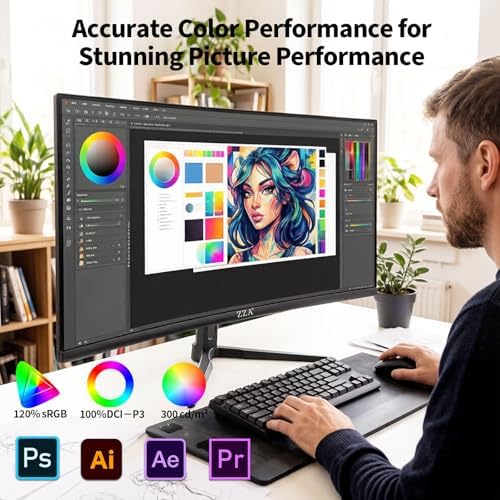 ZZA 27 inch 4K UHD Monitor,75Hz Refresh Rate,HDR10,HDMI 2.0×2/DP 1.2×2,Compatible with Wall Mounting,Ideal for Business & Office Work - Image 5