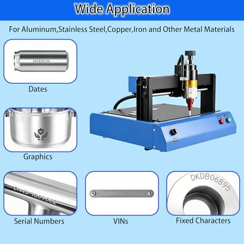 400W Electric Metal Marking Machine, Numbers Letter Tag Nameplate Engraver, Desktop Nameplate Tag Marking Tool, for Metal Nameplate Tag Marking 300 * 200mm - Image 7