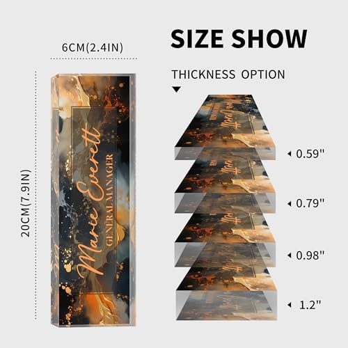 Personalized Acrylic Name Plate for Desk, Customize Office Decor - Image 7