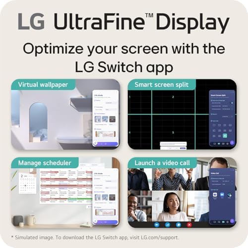LG 27US500-W Ultrafine Monitor 27-Inch 4K UHD (3840x2160) HDR10 IPS Borderless Design Reader Mode Flicker Safe Switch App HDMI DisplayPort - White - Image 5