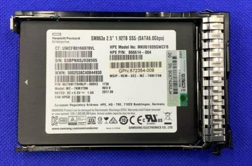 Hewlett Packard Enterprise 1.92TB SATA 6G **Shipping New Sealed Spares**, 872352-B21 (**Shipping New Sealed Spares** MU SFF SC DS SSD) - Image 2
