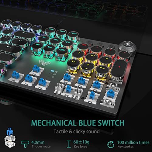 AULA F2088 Typewriter Style Mechanical Gaming Keyboard Wired, 104 Keys - Image 5