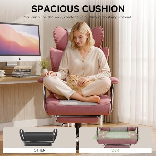 COMHOMA Big and Tall Gaming Chair with Pocket Spring Lumbar Support, Ergonomic Office Chair with Footrest, Executive Desk Chair with Outward Fixed Soft Armrests, Computer Chair with High Back, GYPK - Image 7