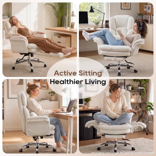 Big and Tall Criss Cross Legged Office Chair with Flip Armrests - Image 5
