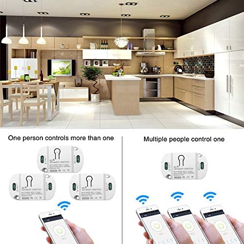 10A KR2201WB Wi-Fi Wireless Smart Basic Switch for Smart Home Smart Life APP Compatible with Alexa & Google Home Assistant No Hub Required Support DIY Module (5-Pcs) - Image 4
