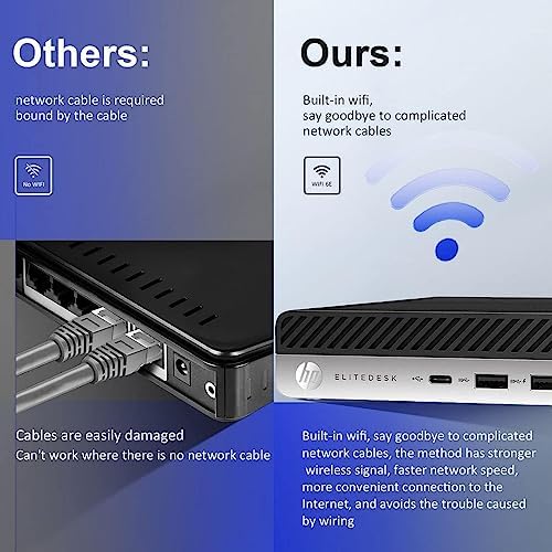 HP 800 G3 Mini Computer PC with Dual 24 inch Monitors Bundle,Intel i7-6700, 32GB RAM,New NVMe 1TB SSD, Wi-Fi 6e,Bluetooth 5.2,Windows 11 (Renewed) - Image 4