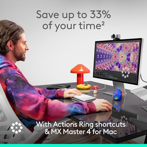 Logitech MX Master 4 for Mac, Ergonomic Bluetooth Mouse with Advanced Performance Haptic Feedback, Ultra-Fast Scrolling, USB-C Charging, MacOS, iPadOS, Windows - Space Black - Image 5