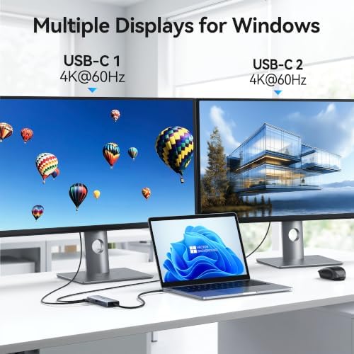 10Gbps USB C Hub, 5 Port USB C Splitter with 8K@30Hz USB-C Display Output - Image 3
