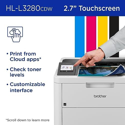 Brother HL-L3280CDW Wireless Color Laser Printer, Duplex, Mobile Printing, Ethernet, Includes 2 Month Refresh Trial - Image 6