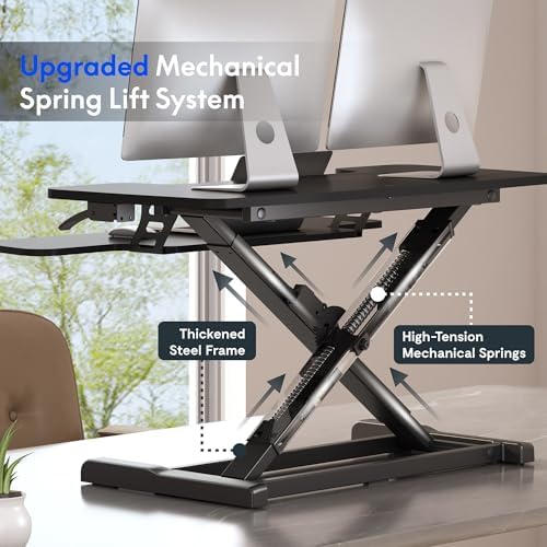 FLEXISPOT Standing Desk Converter, 36", Black - Image 6