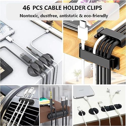 Cord Management Organizer Kit 4 Cable Sleeve split 192PCS Cable Management (Pack of 2) - Image 2