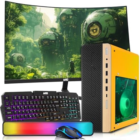 HP Half Light Desktop PC Lambo AMD Ryzen 3 Pro, 16GB RAM, 512GB SSD Win 11 by Amazon+Renewed