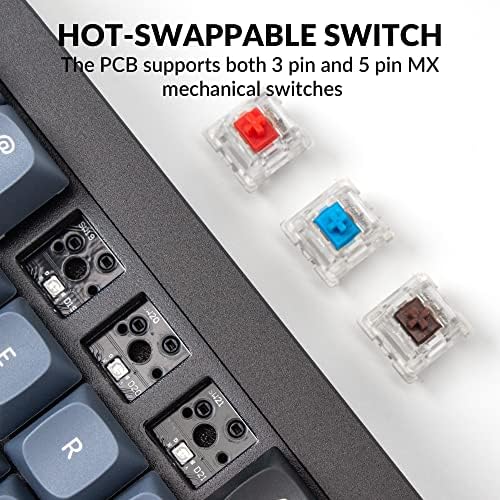 Keychron Q7 Wired Custom Mechanical Keyboard, 70% Layout QMK/VIA Programmable Macro with Hot-swappable Gateron G Pro Brown Switch Double Gasket Compatible with Mac Windows Linux (Black - New) - Image 2