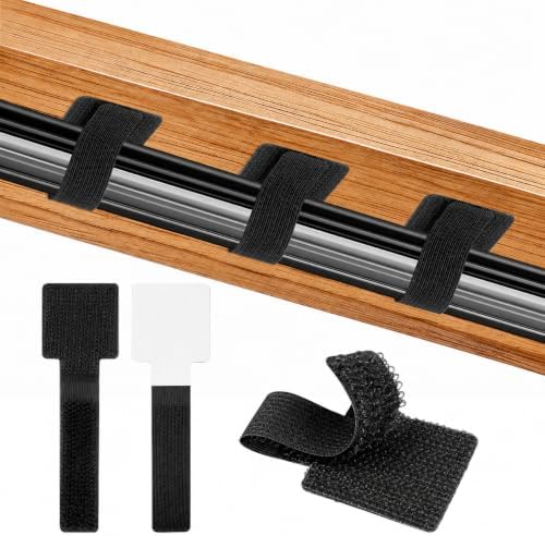 100 Pcs Cable Management Under Desk, Cable Ties, Cord Organizer Straps by Mkobon