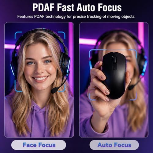 4K Webcam for PC Computer PDAF Autofocus with Built-in Microphone Windows - Image 3