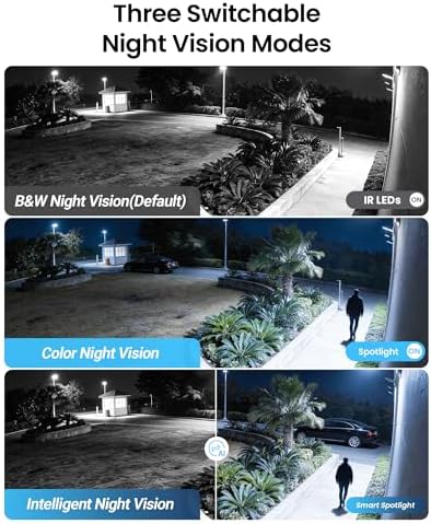 ZOSI 4K PoE Security Camera System, Person Vehicle Detection, 6pcs 4K Indoor Outdoor Spotlight PoE Cameras, Night Vision, 2 Way Audio, 8CH 8MP Home Surveillance NVR with 2TB HDD for 24/7 Recording - Image 5