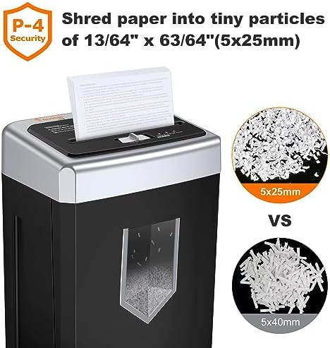 Bonsaii 15-Sheet Cross-Cut 40-Min Heavy Duty Paper Shredder for Home Office - Image 6