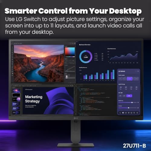 LG Ultrafine U7 27" UHD 4K IPS Monitors 27U711-B | 2-Pack Bundle + More | - Image 6