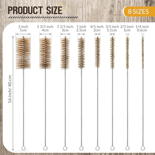 Baderke 16 Inch Long Wire Pipe Brush Tube Cleaning Brush,Brass - Image 2