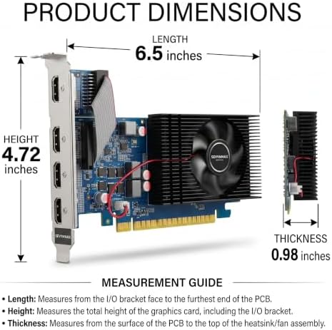 GT 740 4GB DDR5 Low Profile Graphics Card GPU 4 HDMI Multi Monitor - Image 3