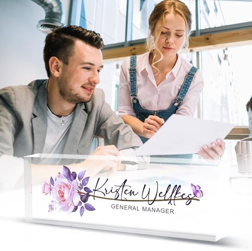 Custom Personalized Name Plate - Office Desk Decor for Women & Men, Employee Appreciation Gifts - Image 2