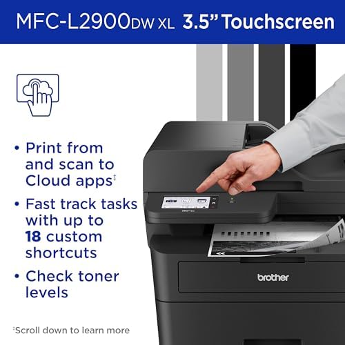 Brother MFC-L2900DW XL Wireless Compact Monochrome All-in-One Laser Printer with Duplex Copy & Scan, Fax, Black & White | Up to 4,200 Pages of Toner Included(1), Amazon Dash Replenishment Ready - Image 6