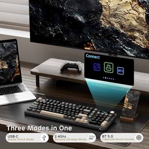 RK ROYAL KLUDGE S98 Wireless Mechanical Keyboard w/Smart Display & Knob - Image 2