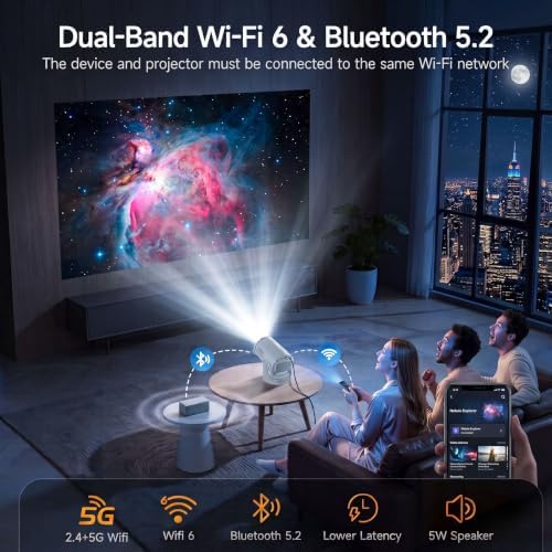 Mini Projector with WiFi and Bluetooth,Smart Projector 4K Support Proyector - Image 3