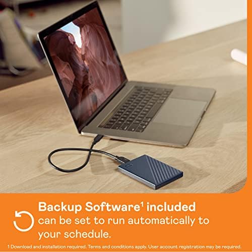 WD 5TB My Passport for Mac, Navy, Portable External Hard Drive with backup software and password protection, USB 3.1/USB 3.0 compatible - WDBA2F0050BBL-WESN - Image 4