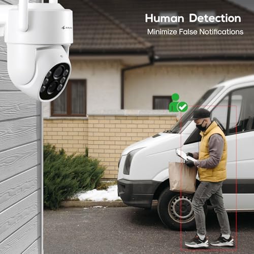 Kittyhok Home Security Camera System Wireless, Dual Lens 2K Outdoor Cameras - Image 3