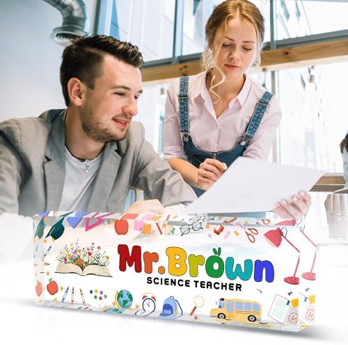 Custom Desk Name Plate Personalized, Acrylic Name Plate for Desk, Office Desk Decor for Women and Men, Employee Appreciation Gifts Office Gifts for Boss, Manager, Teacher, Nurse, MYZDA28 - Image 2