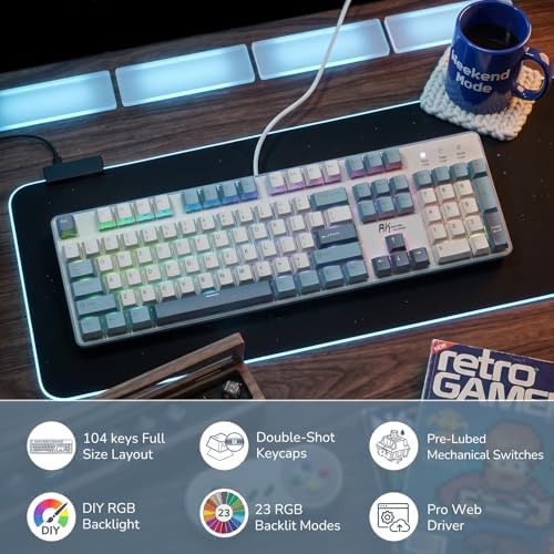 RK ROYAL KLUDGE RK920 Full Size Mechanical Keyboard Wired, RGB Backlit - Image 2
