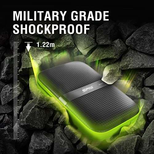 Silicon Power 5TB Rugged Portable External Hard Drive Armor A60, Shockproof USB 3.0 for PC, Mac, Xbox and PS4, Black - Image 5