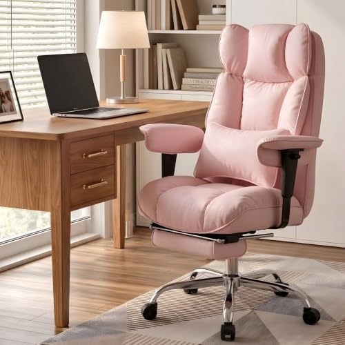Efomao Executive Office Chair 400lbs,Pink Big and Tall Desk Chair - Image 2