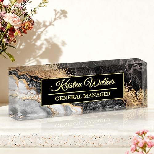 Ship Next Day Custom Name Plate for Desk, Desk Name Plate Personalized by Unknown