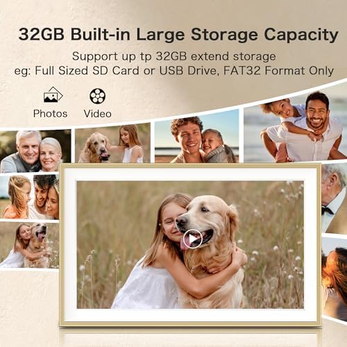 Digital Picture Frame, Frameo 15.6'' Digital Photo Frame WiFi Large Display - Image 3