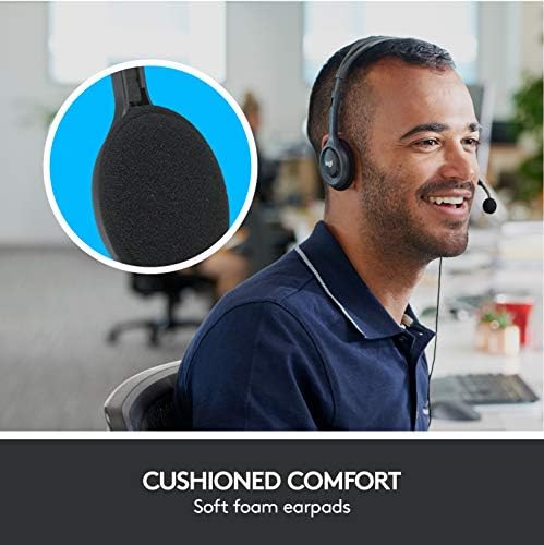 Logitech H111 Stereo Headset with 3.5 mm Audio Jack - Black - Image 3