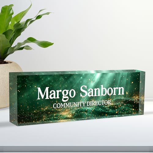 Custom Acrylic Name Plate for Office & Desk - Personalized for Women & Men, Perfect Office Gift by Ueedklaayy