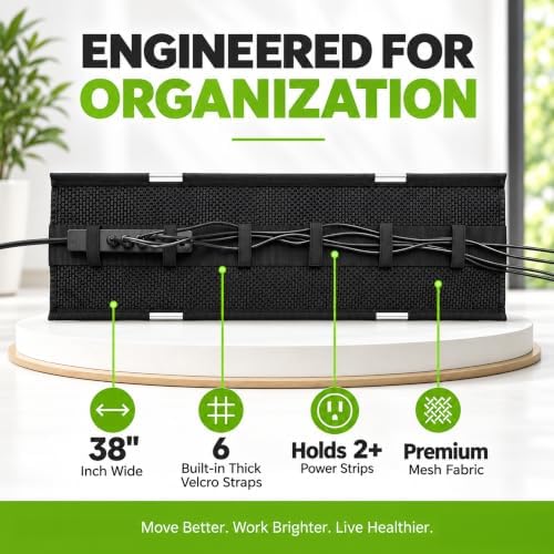 Perfect POSTURE Mesh Cable Management Tray Under Desk Cord Organizer - 38" - Image 6