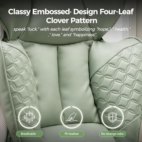 GTPLAYER Big and Tall Gaming Chair 400lbs Heavy Duty Office Chair with Foot Rest & Ergonomic Pocket Spring Lumbar Support, High Back 3D Saddle Shaped Cushion for Back Pain Relief, Green - Image 7