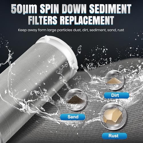 Enhon 4 Pieces 50μm Spin Down Sediment Filters Replacement Cartridges - Image 2