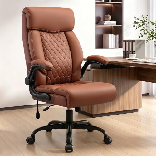 High Back Executive Office Chair with Inflatable Lumbar Support by Fidom