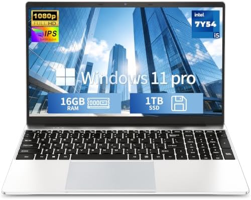 2026 Flagship 15.6" Business Laptop Computer, 16GB RAM 1TB SSD, Core i5-7Y54(Up to 3.2GHz), Windows 11 Pro, Fan Cooling, 2-Year Warranty, Portable Traditional Lap Top for Students & Work by HILLSUSU