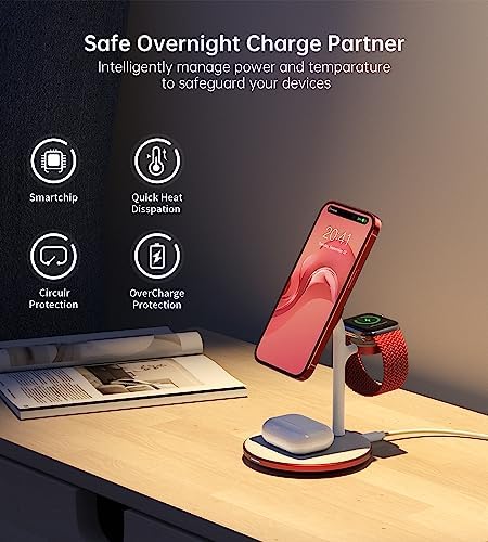 3 in 1 Magnetic Wireless Charging Station for Apple Devices,15W for Magsafe - Image 4